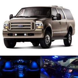 D15 Lighting 10x Ultra Blue LED Interior Light Bulbs Package Kit For 2000-2005 Ford Excursion