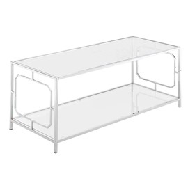 Convenience Concepts Omega Coffee Table, Chrome Frame