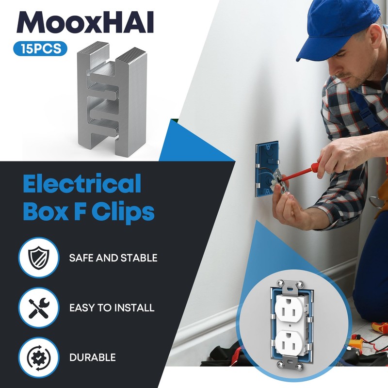 MooxHAI 15 Pcs Switch Box Straps on Electrical Outlet Repair