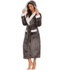 iniber Plush Robes for Women, Soft Warm Fleece Bathrobe for
