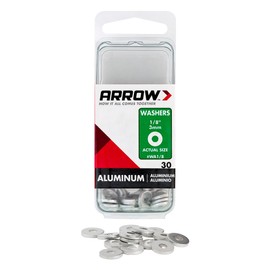 Arrow Fastener WA1/8 Aluminum Washers, 1/8-Inch, 30-Count