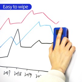 Dachiy Whiteboard Marker Black, 12 Whiteboard Pens, Red, Blue, Approx. 2-5 mm Line Width, Residue-Free, Dry Wipe Clean, Whiteboard Pens Wipe Clean Office