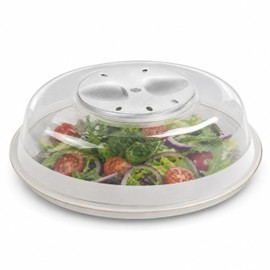 PARENCE.- Campana per forno a microonde universale/coperchio alimentare, prevenzione scheggiature, odore, cottura uniforme - 24 cm, trasparente