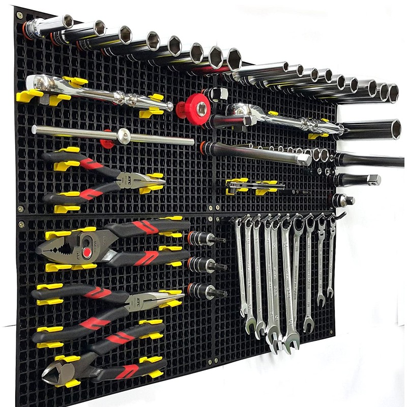 Ascend Tools Organizer Genie 76 Piece Pegboard Tool Organizer Starter