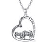 TANGPOET Tiger Necklace 925 Sterling Silver Heart Animal Necklace I