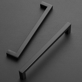 Ravinte 5 Pack 7-1/2 Inch Kitchen Square Cabinet Handles Matte Black Cabinet Pulls Black Drawer Pulls Kitchen Cabinet Hardware Kitchen Handles for Cabinets Cupboard Handles Drawer Handles