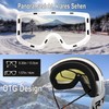 OUTDOOR SPARTA Ski Goggles (2nd White Frame, Full Lens Mirrored