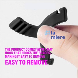 LA MIERE Aligner Chewies,Food Grade Silicone 1PCS Y-Shaped Chewies for Invialign Aligner, Orthodontic Munchies Chompers Aligner Trays Seaters Chewies, Black