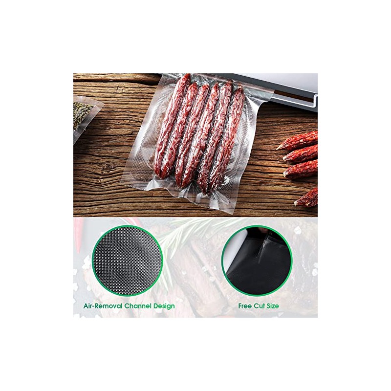 Vacuum Sealer Bags for Food, 2 Rolls 11x50