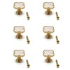 Susenya Four Leaf Clover Shape Cabinet Knobs,6-Pack, Dresser Knobs Brass