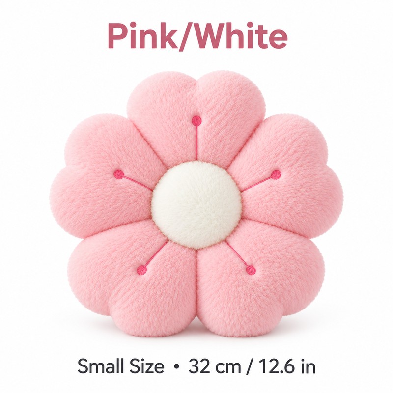 Soft Plush Daisy Flower Throw Pillow for Bed & Sofa