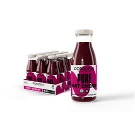 Pomona Organic Pure Tart Cherry Juice, Cold Pressed, Non-GMO, No Sugar Added, Not from Concentrate, Gluten Free, Kosher Certified, Preservative Free,8.4 Fl Oz (Pack of 12)