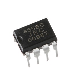 Bridgold 20pcs JRC4558 4558 Low Noise Dual Operational Amplifier,8-DIP.