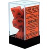 DND Dice Set-Chessex D&D Dice-16mm Opaque Orange and Black Plastic