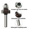 glryd Pack of 5 Rounding Cutter 8 mm Shank, Carbide