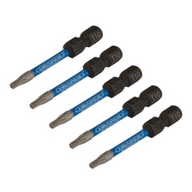 Draper 05649 TX-Star Impact Screwdriver Bits, T10 x 50mm (Pack of 5)