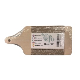 efo Schneidebrett mit Haltegriff, Küchenbrett, Servierbrett, Buchenholzbrett, Brett zum Aufhängen Größe: 31 x 13,5 x 1,5 cm