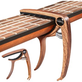 Capotasto Guitar Capo Zinc Alloy 1pc Guitar Capo Guitar Tone Correction Clip Lightweight Durable Available in Various Colors (Dark Wood)