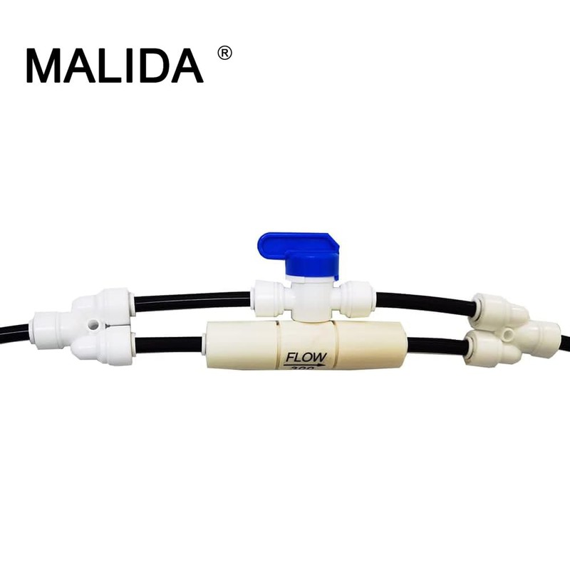 Malida 1/4 inch quick connector fittings Flow Restrictor for RO