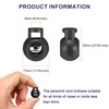 sourcing map 100pcs Plastic Cord Locks Single Hole Spring Toggle