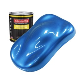 Restoration Shop - Fiji Blue Metallic Acrylic Enamel Auto Paint - Quart Paint Color Only - Professional Single Stage High Gloss Automotive, Car, Truck, Equipment Coating, 2.8 VOC