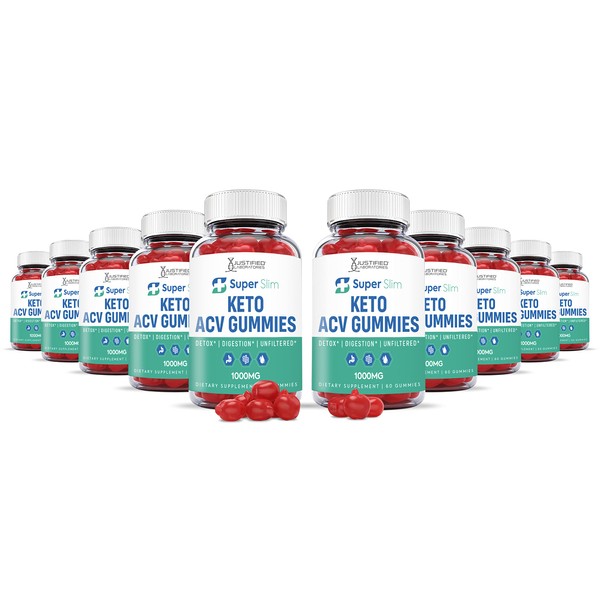 (10 Pack) Super Slim Keto ACV Gummies 1000MG with Pomegranate Juice Beet Root B12 600 Gummys