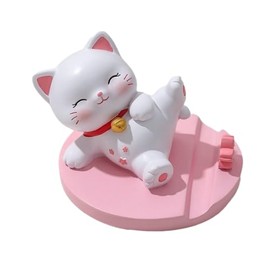 zaoalife Cute Cat Phone Holder,Cat Shape Phone Holder,Universal Cell Desktop Stand,Resin Phone Holder,Lovely Phone Stand for Desk Decoration