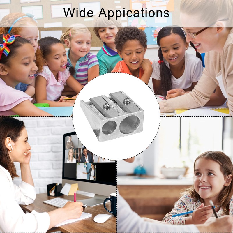 5 Pack Pencil Sharpeners Dual Hole Sharpener Manual Pencil Sharpener