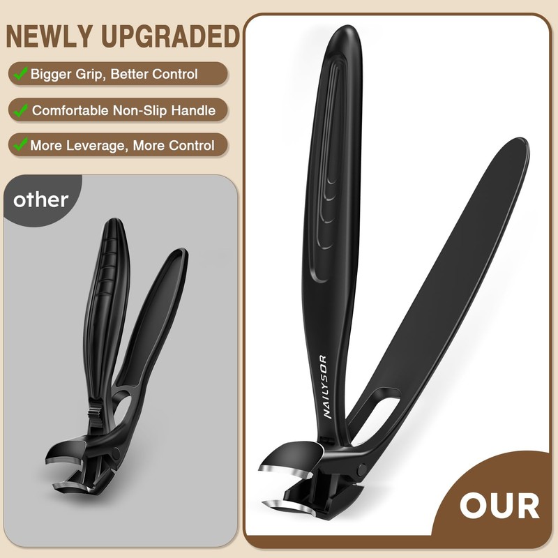 Toenail Clippers for Thick Toenails 6Pcs, Long Handle Nail Clippers