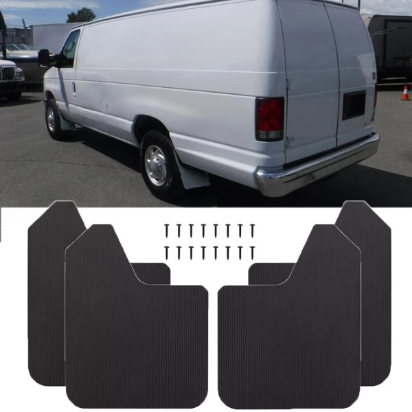 DREAMIZER 4×Carbon Fiber Style Car Splash Mudguards Front & Rear