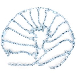 SCITOO QG2228CAM Snow Chains For Car Pickup Trucks SUV,Universal Emergency Tire Traction Chain,Anti-Skid Thickening Tire Chains Width 225 235 245 255 265 275 285 295(15" 16" 17" 18" 19" 20")- Set of 2