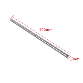 5 Pcs 304 Stainless Steel Round Rod, 3mm x 200mm Solid Shaft Rods Lathe Bar Stock Solid Round Rod, Silver