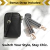Genuine Leather Small Crossbody Phone Zipper Wallet with Replacement Adjustable