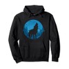 Moonlight Howling Wolf Forest Animal Predator Wolf Pullover Hoodie