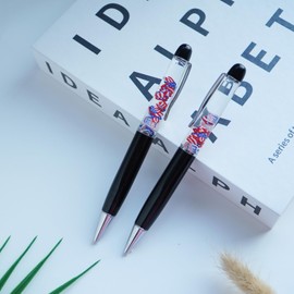 Sikyby USA Flag Funny Pens Cute Float Liquid Pen Unique Gift for Him Your Friends Cute Gifts Party Invitation Ideas 1 Piece (1 Pack)