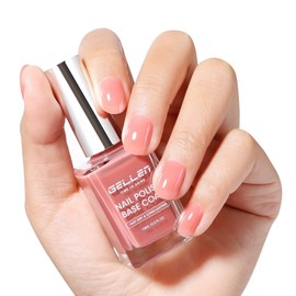 Gellen 4-In-1 Illuminating Nail Concealer Strengthener, Sheer Pink Ridge Filler Base Coat Nail Polish, Smooth Strengthen Nails, Air Dry Natural Pink Clean Nail Polish, Hema Free, Toxin Free, No UV Gel