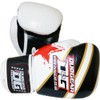 12oz WHITE 'S and S' LEATHER MUAY THAI KICKBOXING BOXING