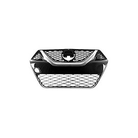 Marketplace Auto Parts, Front Grille Assembly - Black/Silver with Chrome Molding - Compatible with 2016-2017 Nissan Maxima