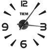 Frameless Wall Clock Sticker Mirror Surface Living Room Bedroom Office