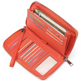 GAEKEAO Leather Purses for Women, Large Capacity Ladies Purse, RFID Purses for Women with Multiple Card Slots and Roomy Compartment
