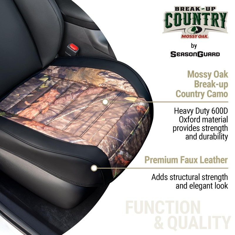 Mossy Oak Camo Car Seat Covers, Padded Bottom Seat Cushion