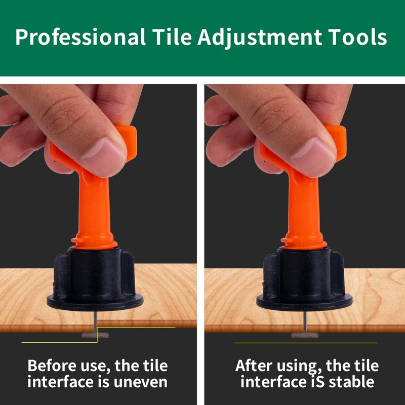 50pcs Tile Leveling System 2mm + 100 Tile spacers 2mm,Tile
