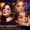 4Pcs Crystal Cat Face Gems Stickers, Halloween Cat Print Gem