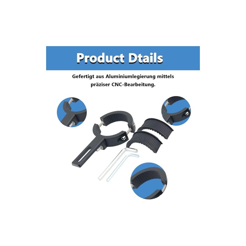 Pack of 2 Mounting Brackets for Motorcycle Headlights, 38-60 mm
