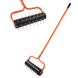 Lawn Aerator, 21" Manual Push Coring Aerator,Preasembled Spike Gardening Aerator Tool,Lawn Plug Soil Aerator,Aerator Lawn Tool,75" Adjustable Handle with Quick Clip,Heavy Duty Aerator.