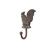 Handcrafted Nautical Decor Rustic Copper Cast Iron Rooster Hook 7"