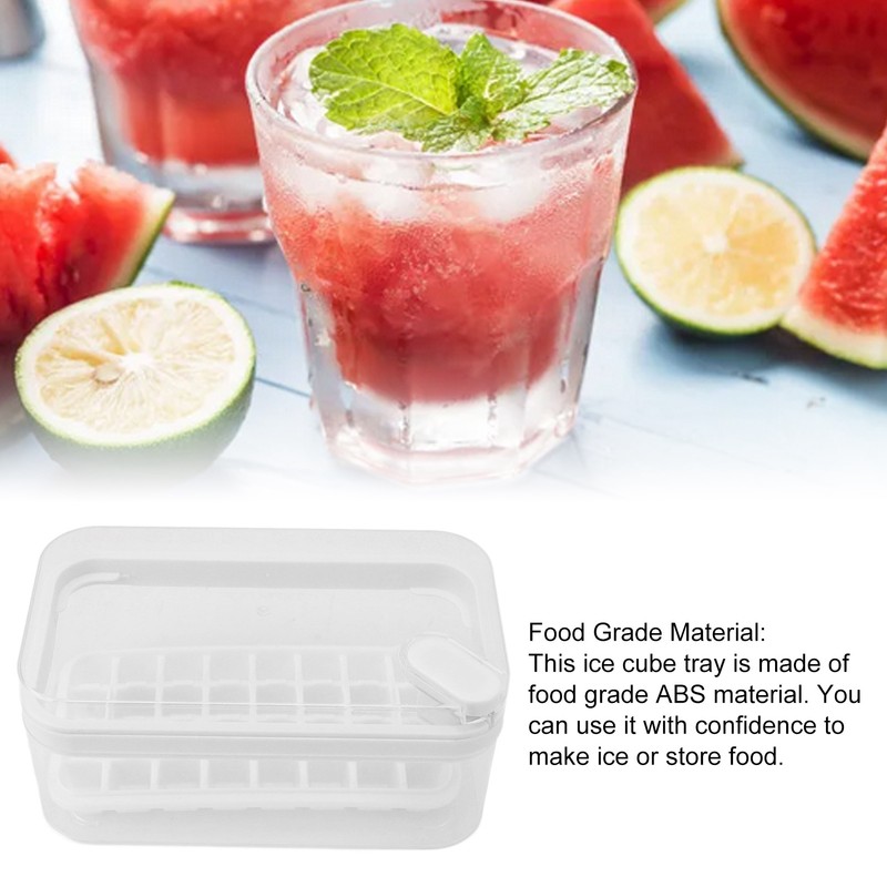 Easy Release Ice Cube Tray Plastic 32 Grids Ice Tray
