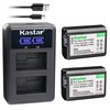 Kastar 2-Pack NP-FW50 Battery and LED2 USB Charger Compatible with