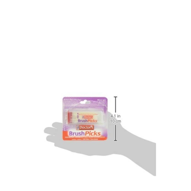 The Doctor's BrushPicks Interdental Toothpicks, 120 Count. (Pack of 10)