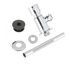 Knee Valve Tap with 153mm Lever Chrome Plated Knee Valve Easy Control Auto Automatic Stop Push Button Faucet Tap Spare Valvce for Knee Operated Sinks/Hand Free Sinks, Urinal Flush Valve